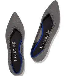 Rothy’s The Point Pointed Toe Flat Cloud Grey Birdseye 10