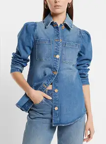 Express Light Blue Jean Jacket