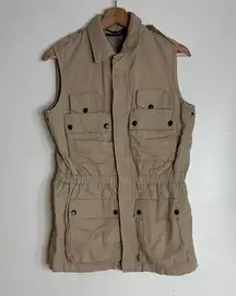 Ralph Lauren Sport utility Cargo Vest button down pockets fishing hiking small