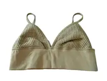JONATHAN SIMKHAI STANDARD The Juliette Waffle Bralette Size Small Willow