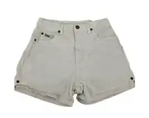 Vintage Bill Blass Off White Denim Shorts High Waisted 6 Petites