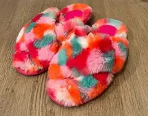 Stars Above Paris Crossband Fur Slide Slippers Small 5-6