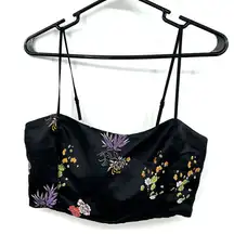 Honey Punch size‎ small crop top asian brocade