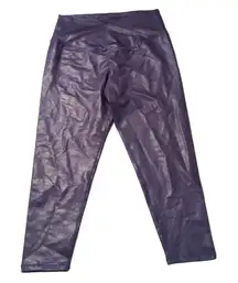 Aerie Offline Blue Metallic Short Court Crossover Leggings Size XL