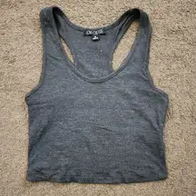 Charcoal Grey Cropped Tank Top, Women's M