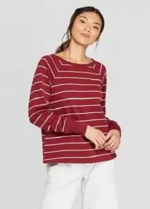 Stars Above NEW  Bing Cherry Striped Sweatshirt Women's Medium