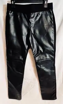 Lauren Ralph Lauren Women Faux Leather Leggings Black Size 6