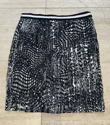 Moiselle womens Black White Mesh skirt size‎ 40 US4 black A-line lined