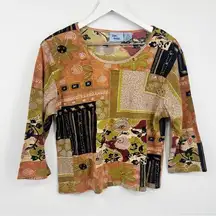 Jane Ashley Vintage Y2K Shirt Size Large Boho Fairycore Whimsical Wearable Art