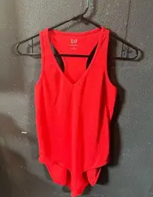 GAP Red Sleeveless Fitted Modern Cotton Bodysuit Size Medium