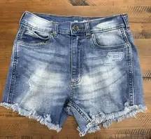 Wrangler Purdue Boilermakers Denim Shorts Frayed Hem Distressed AVG 3