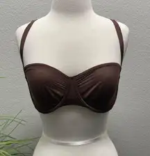 NWT Skims Sheer Underwire Bra in Espresso‎ Sz 34DD