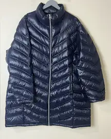 Calvin Klein Packable Down Jacket Gray Size 3X Lightweight Quilted Puffer Coat