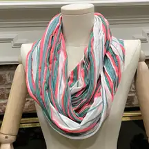 Colorful striped infinity scarf / Excellent condition