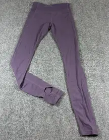 ATHLETA Purple Elation Rib Stirrup Tight Active Yoga Leggings Size XS 24x31‎