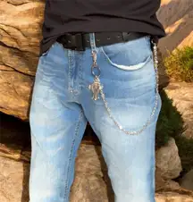 Cross Pants Chain for Men Women,Jeans Chain,Keys Chain,Bag Chain,Biker Wallet Chain,Streetwear Punk Hip Hop Unisex Style