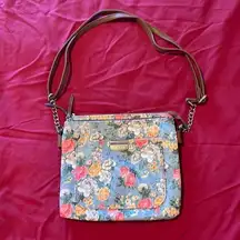 NWOT- Women's Rosetti Blue Floral Print Handbag Medium Sized