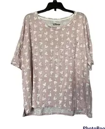 Disney Minnie and Mickey loose fit crop length‎ tee size M