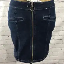 Just quella bodycon stretchy front zipper skirt