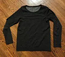 Lululemon Black Speckled Swiftly Long Sleeve