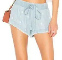 Cloth & Stone  Chambray blue polka dot shorts