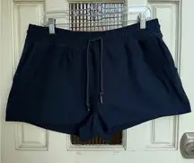 Beyond Yoga Navy Blue Lounge Shorts Drawstring Elastic Waist Women's Size XL