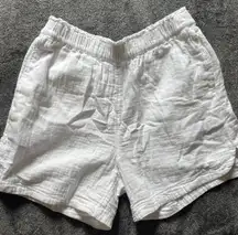 White Linen Shorts