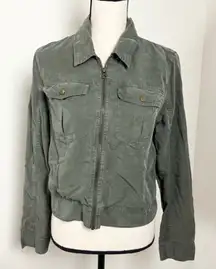 Mossimo Supply Co. Womens Army Green Utility Military Cargo Jacket S Streetwear
