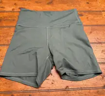 Puma Women's High Waist Biker Shorts Green‎ Size Small Activewear