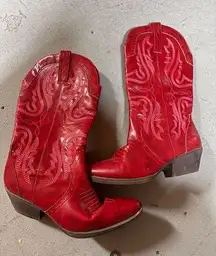 Red cowgirl boots
