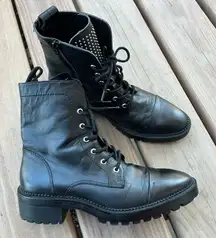 ZARA leather combat boots 🔥🔥