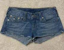 True Religion  cutoff mini shorts