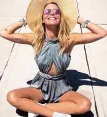 LF Debbie Dabbie by Angel Biba romper Sage Green Size 10