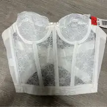 vintage white lace corset by gelmart size 32A Y2K/2000s new with tags