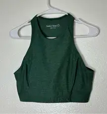 Outdoor Voices Women's Racerback Cropped Sports Bra Green Top Large