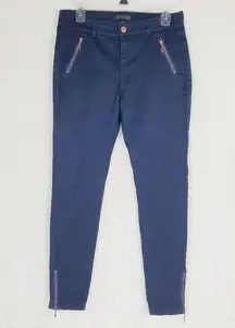 Fire Los Angels Blue skinny pants rose gold zippers Size 5