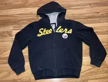 PITTSBURGH STEELERS Hoodie Zip up Jacket  Women's‎ medium Sherpa Lining