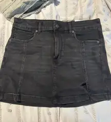 NWT  Black Denim Skirt