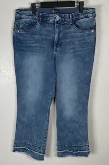 Democracy Ab Solution Jeans Womens 16 Medium Wash High Rise Crop Bootcut Stretch