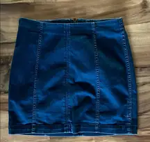 10- FREE PEOPLE - Denim Blue Skirt stretchy