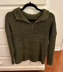 Olive Green Half Zip Sweater