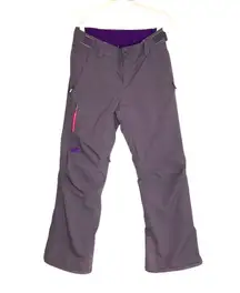THE NORTH FACE HyVent Ski Snowboard Pant Women 8 Gray Waterproof Insulated Grey