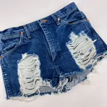 Furst of a Kind Womens Vintage Ripped Distressed Cut-Off Jean Shorts Blue Size 8