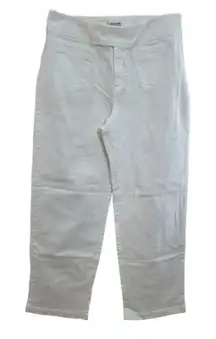 Chico's Design Jeans Wide Leg Denim Pants With Front Pockets White Size 3