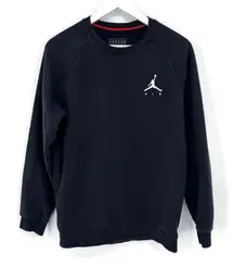 AIR JORDAN Brooklyn Fleece‎ Crew Sweatshirt Black Small