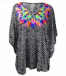 Feathered Daze Caftan Cover Up Swimsuit M, NWOT, excellent condition!!