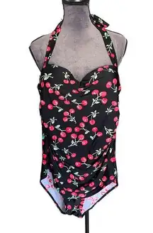 Cocoship Cherry Halter Swimsuit‎ Size 3XL