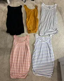 Lot of Maternity tank tops medium Old Navy Time and Tru striped tank tops