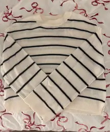 Black and white striped sweater 
