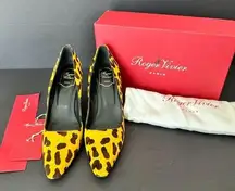 Roger Vivier Pony Hair Animal Print Decollete Pumps Size 42